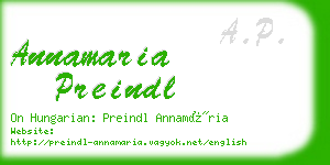 annamaria preindl business card